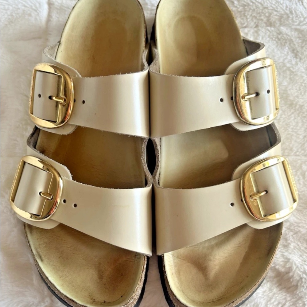 Birkenstock Women's Sandals with Gold Buckles